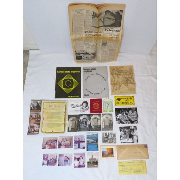 Vintage 70s Kansas State & Las Vegas Lot of Postcards Photos Magazines Newspaper - Picture 2 of 16